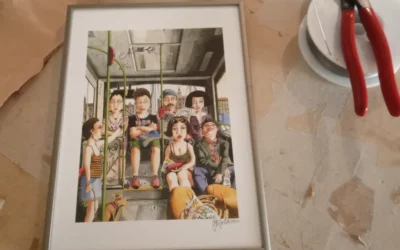 Encadrement minimaliste pour ce print de l’artiste hongrois Marcus Goldson